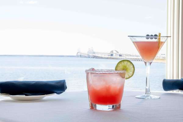 Drinks over looking the water